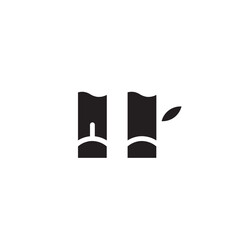 Bamboo Nature Plant Solid Icon