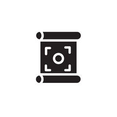 Fototapeta premium Banner Asian Oriental Solid Icon