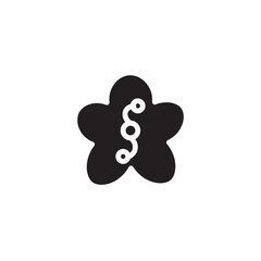 Cerebration Chinese Flower Solid Icon