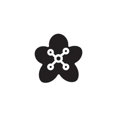 Cerebration Chinese Flower Solid Icon