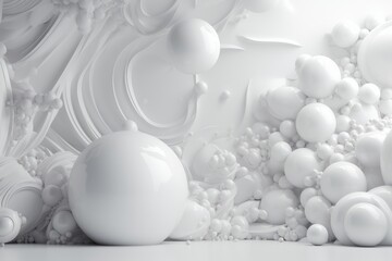 Abstract architecture white background, Generative AI