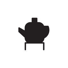 Obraz premium Chinese Tea Teapot Solid Icon