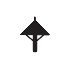 Japan Rain Umbrella Solid Icon