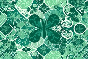 Fototapeta premium Saint patrick's green background, Generative ai