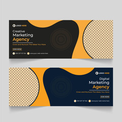 Corporate business marketing idea facebook cover banner post design