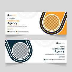 Corporate business marketing idea facebook cover banner post design