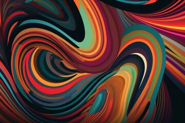 Obraz premium Abstract background with muti colored shapes, Generative AI