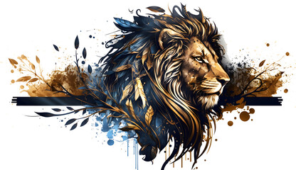 lion logo design	 - obrazy, fototapety, plakaty