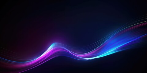 Abstract flowing neon color wave lights background. Generative AI AIG21. - obrazy, fototapety, plakaty