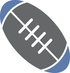 premium american ball and Rugby ball icon on a white background 