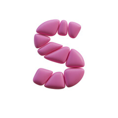 Funny Shapes 3D Alphabet or PNG Letters