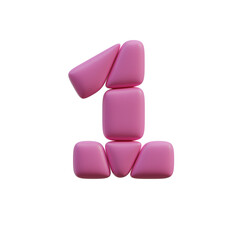 Funny Shapes 3D Alphabet or PNG Letters