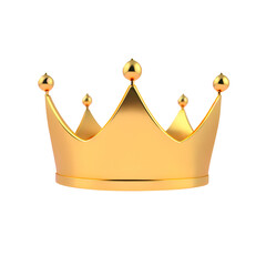 3d golden crown, isolated