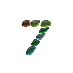 Beach Gems 3D Alphabet or PNG Letters