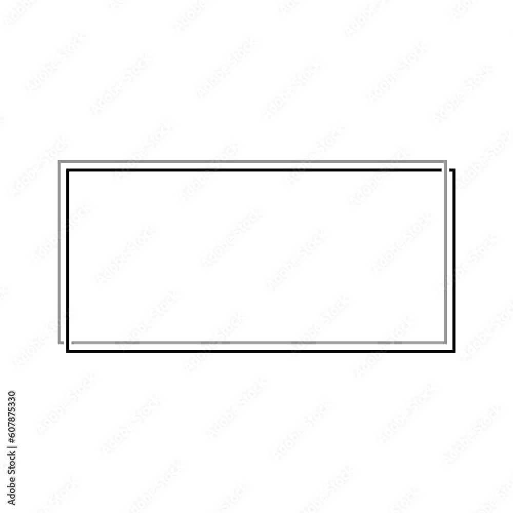 Canvas Prints Simple Text frame icon isolated on white background