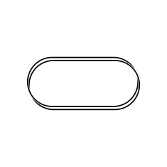 Simple Text frame icon isolated on white background