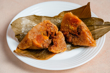 Zongzi, rice dumpling for Chinese traditional Dragon Boat Festival (Duanwu Festival)