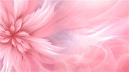 Pink background with harmonious curved lines for graphic design or web design, generative AI