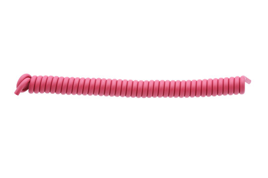 Red spiral cable isolated on transparent background