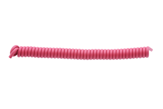 Red spiral cable isolated on transparent background