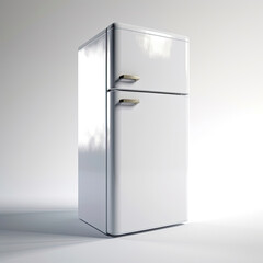 a white refrigerator with freezer