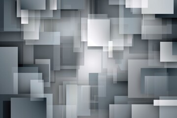 Abstract grey background with overlapping squares, Generative ai