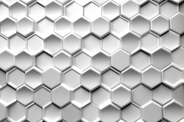 Naklejka premium Abstract generated background consisting of hexagonal elements. White hexagonal background.