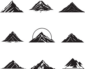 ロゴに使える山のシルエット_9種類