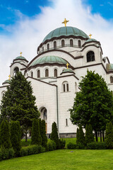 Fototapeta na wymiar Orthodox church of Saint Sava in Belgrade, Serbia
