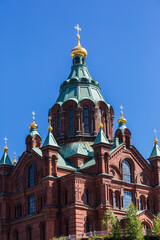 Fototapeta na wymiar Uspenski Cathedral in Helsinki