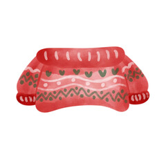 Red cloth cute cartoon hand drawing.