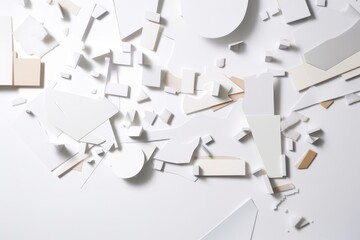 abstract design with deconstructed and fragmented shapes, vibrant colors, and unusual textures, created with generative ai