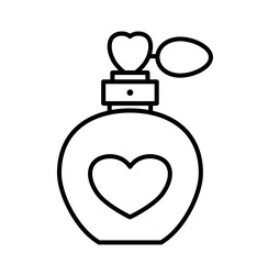 Cute flower perfume fragrance outline icon	