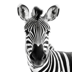 Fototapeta na wymiar Zebra isolated on transparent background, created with generative AI
