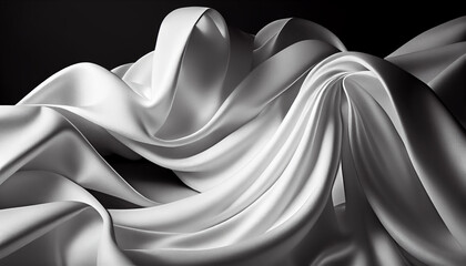 Fototapeta na wymiar Abstract Silk background white Ai generated image