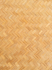 The woven bamboo pattern is decorated on the house wall.