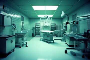 stock photo of morgue room with stuff tools equipment AI Generated