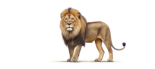Fototapeta na wymiar The lion (Panthera leo) is a large cat of the genus Panthera .