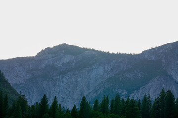 Beautiful mountain view inside Yosemite National Park