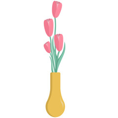 Tulip Flower Ornament in a Pot