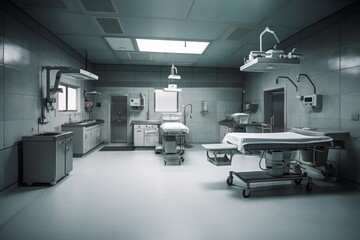 stock photo of mortuary room with stuff tools equipment AI Generated