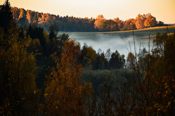 sunrise in the mountains
