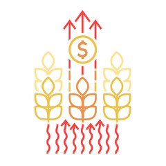 Heatinflation outline icon, sign, pictogram. Vector illustration