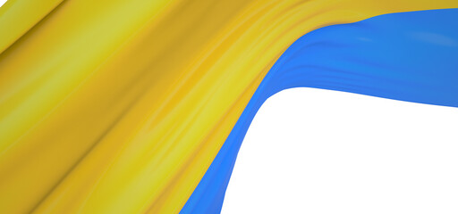 Embrace Modernity: Striking 3D Ukraine Flag Illustration for Creatives