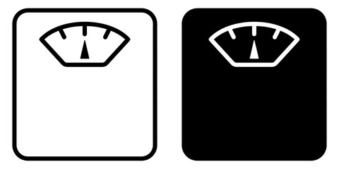 ofvs375 OutlineFilledVectorSign ofvs - weight scale vector icon . isolated transparent . black outline and filled version . AI 10 / EPS 10 / PNG . g11715