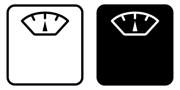 ofvs375 OutlineFilledVectorSign ofvs - weight scale vector icon . isolated transparent . black outline and filled version . AI 10 / EPS 10 / PNG . g11715