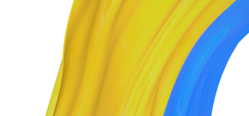 Flag in Motion: Dynamic 3D Ukraine Illustration for Graphic Design