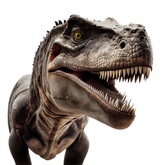 tyrannosaurus rex dinosaur on a transparent background (PNG). Generative AI