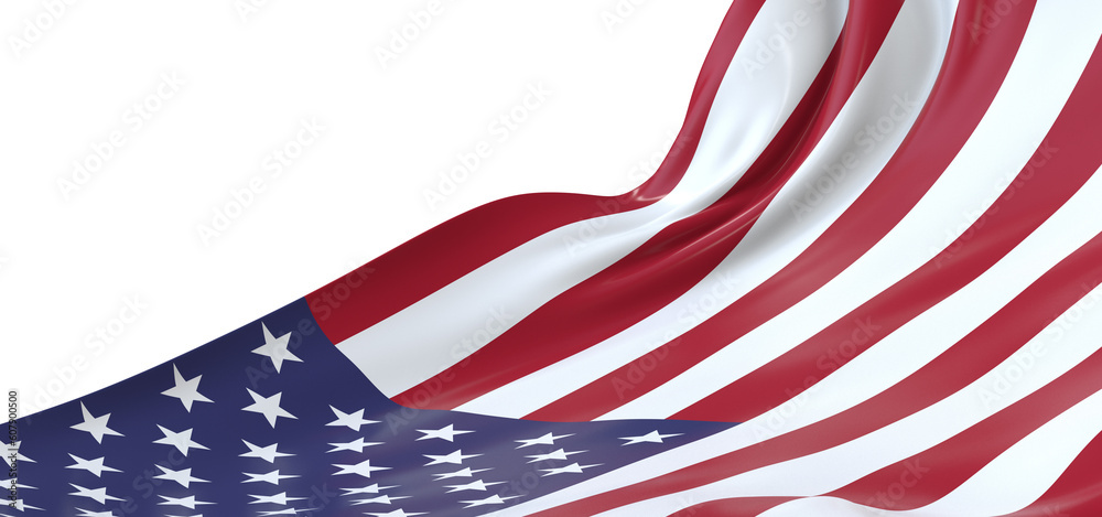 Wall mural artistic expression: captivating 3d usa flag inspires emotion and patriotism