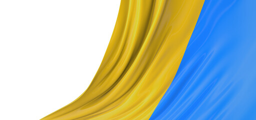 Dynamic Perspective: Engaging 3D Ukraine Flag Illustration for Artists
